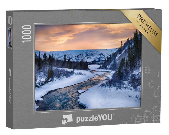 Puzzle 1000 Teile „Klare Wasser des Phelan Creek, Alaska, USA“