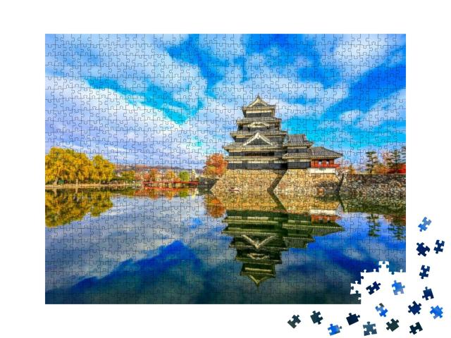 Puzzle 1000 Teile „Krähenschloss Burg Matsumoto, Krähenschloss, Japan“