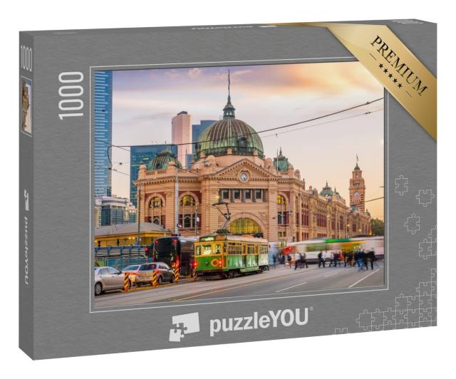 Puzzle 1000 Teile „Melbourne Flinders Street Train Station,  Australien“