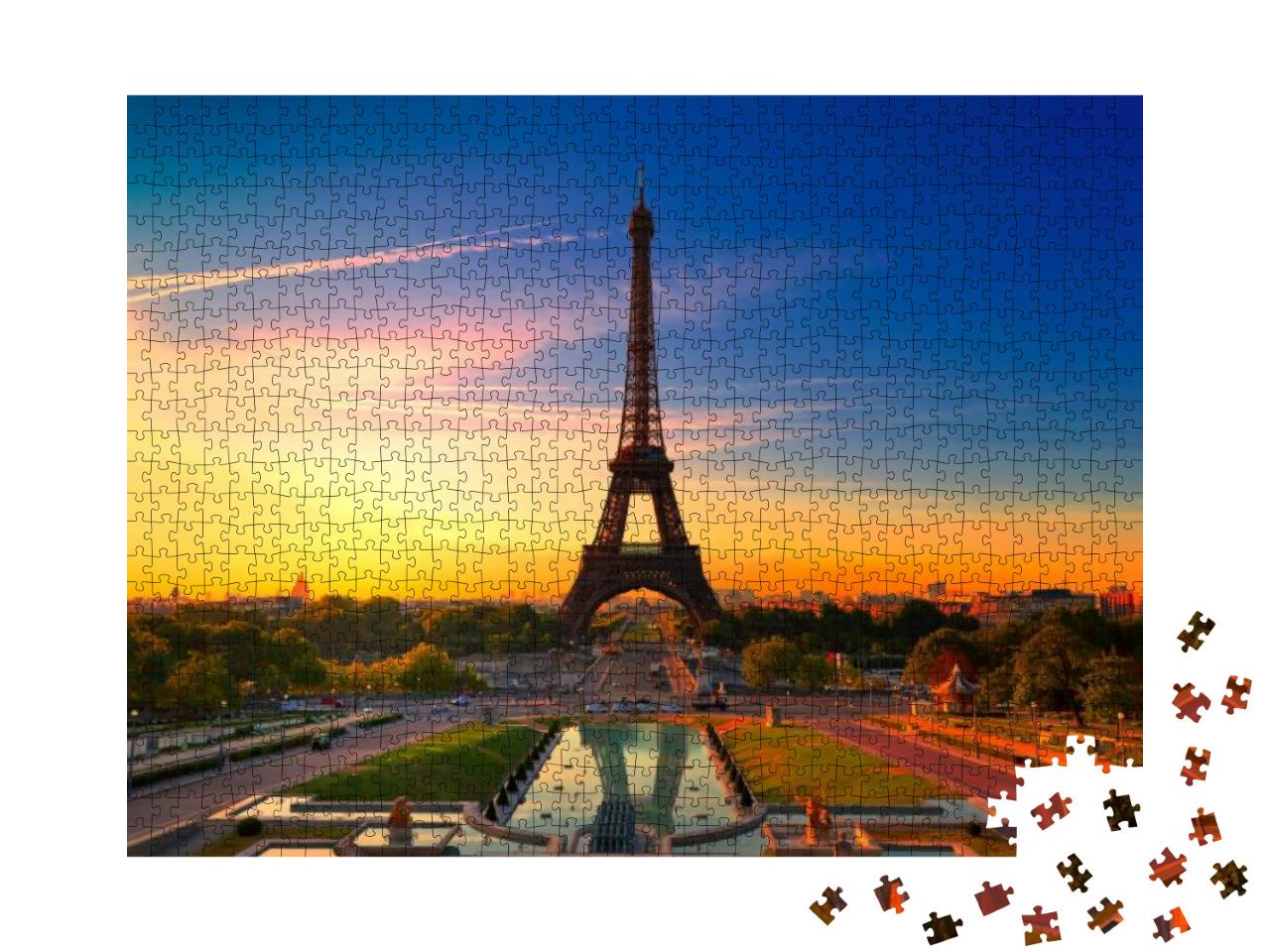 Puzzle 1000 Teile „Sonnenaufgang in Paris“