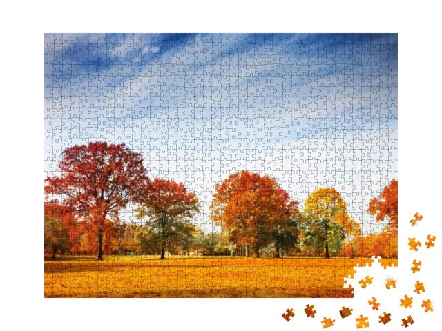 Puzzle 1000 Teile „Bunte Bäume im Herbst“