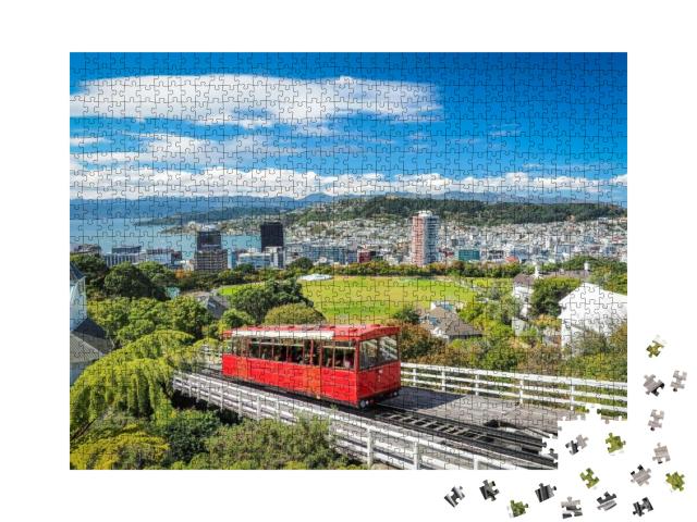 Puzzle 1000 Teile „Wellington Cable Car, das Wahrzeichen Neuseelands“