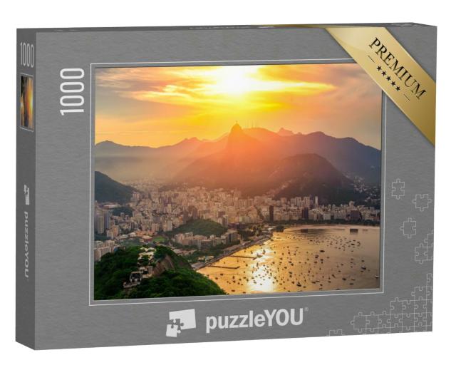 Puzzle 1000 Teile „Rio de Janeiro im Sonnenuntergang“