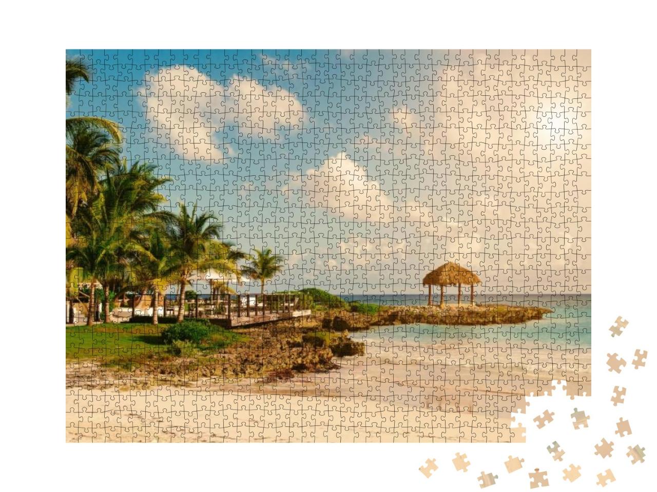 Puzzle 1000 Teile „Karibisches Strandparadies“
