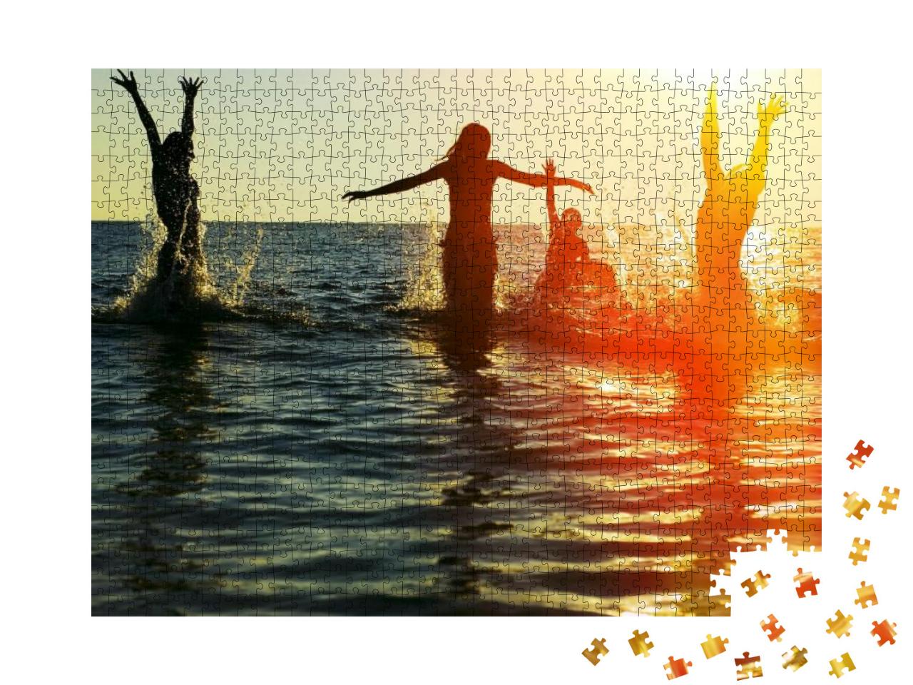 Puzzle 1000 Teile „Sundowner-Party im Meer“
