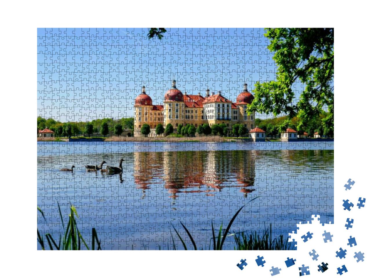 Puzzle 1000 Teile „Historisches Schloss Moritzburg, Sachsen“