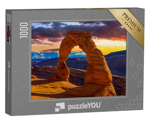 Puzzle 1000 Teile „Sonnenuntergang im Arches National Park in Utah“