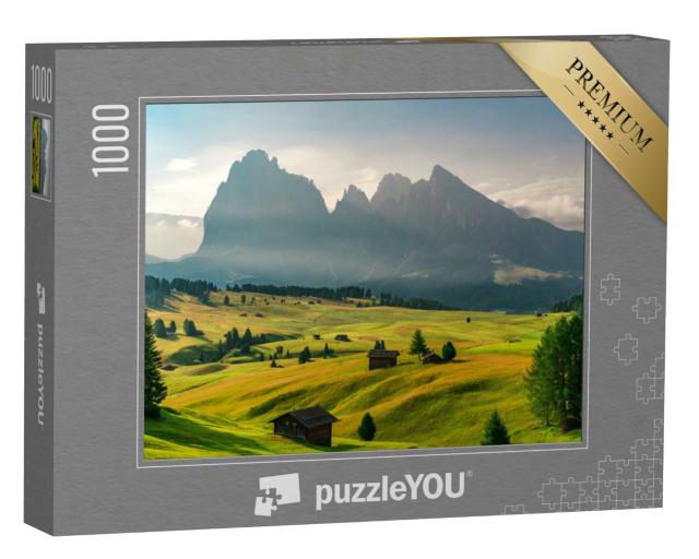 Puzzle 1000 Teile „Sonnenaufgang im Sommer in den Dolomiten, Italien“