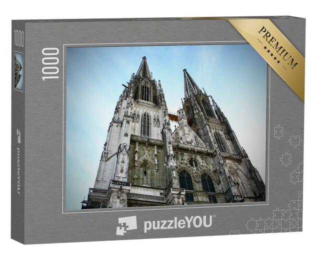Puzzle 1000 Teile „Fassade des Regensburger Doms, Regensburg, Deutschland“