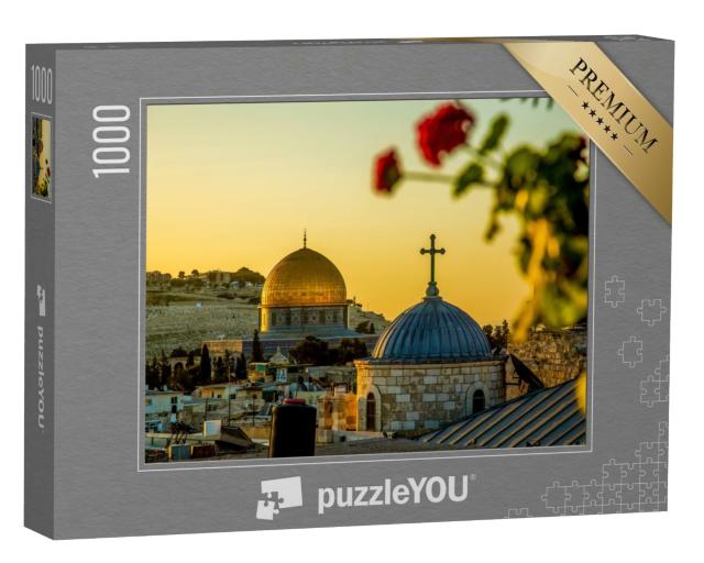Puzzle 1000 Teile „Kunstvolle Kuppeln in der untergehenden Sonne“