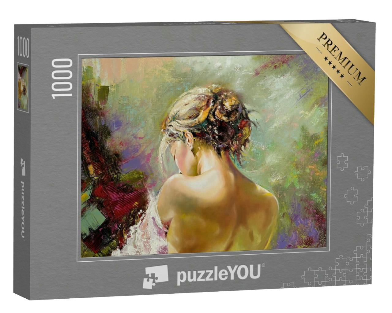 Puzzle 1000 Teile „Rückenansicht einer Frau“