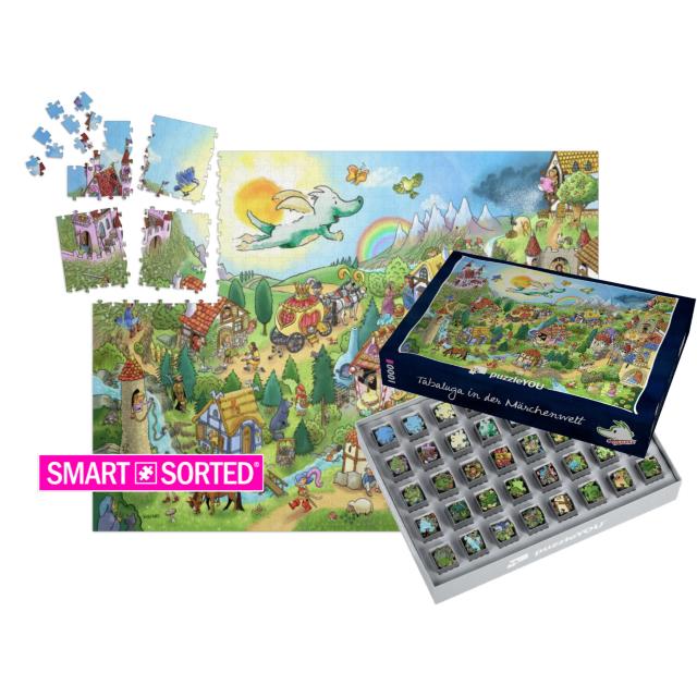 SMART SORTED® | Puzzle 1000 Teile „Tabaluga in der Märchenwelt“