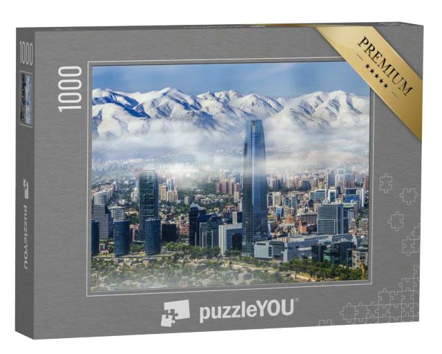 Puzzle 1000 Teile „Wolkenkratzern von Santiago, Chile“