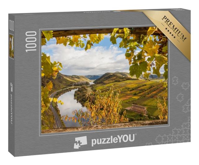 Puzzle 1000 Teile „Goldene Weinberge: Mosel im Herbst, Deutschland“