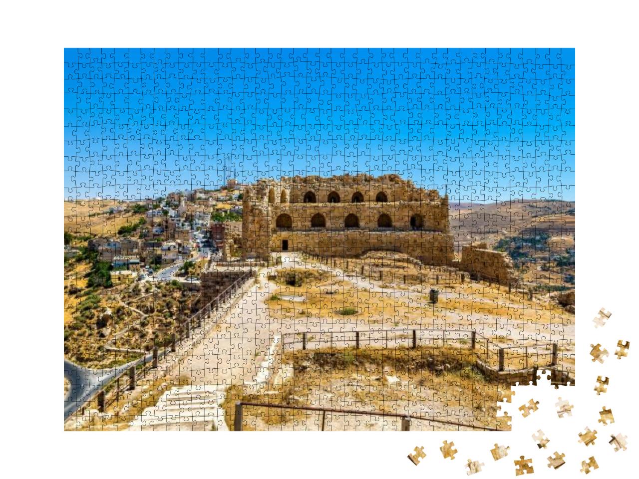 Puzzle 1000 Teile „Mittelalterliche Kreuzritterburg von Al Karak, Jordanien“