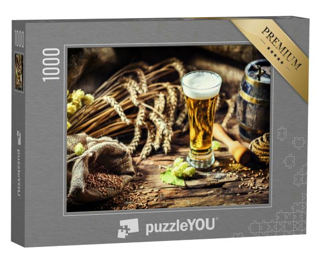 Puzzle 1000 Teile „Ein Glas frisches, kaltes Bier“