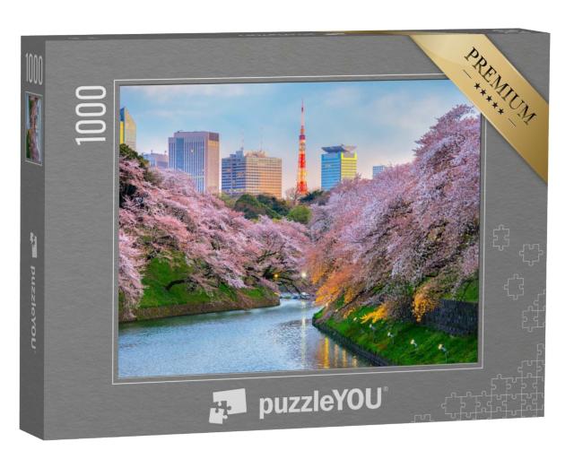 Puzzle 1000 Teile „Kirschblüte im Chidorigafuchi-Park in Tokio“