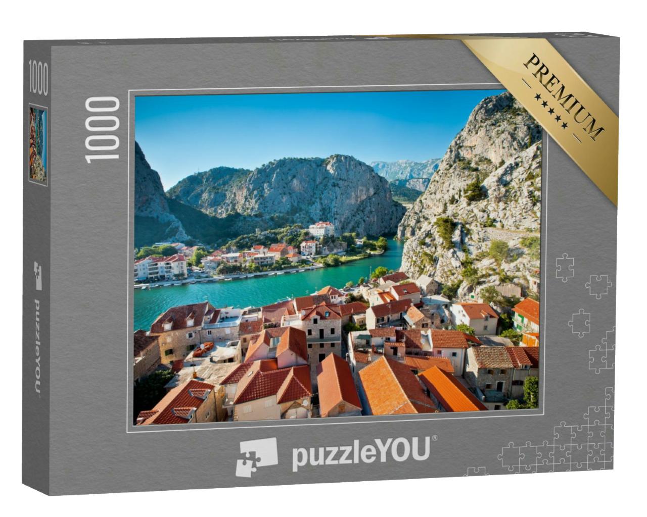 Puzzle 1000 Teile „Panorama von Omis, Kroatien“