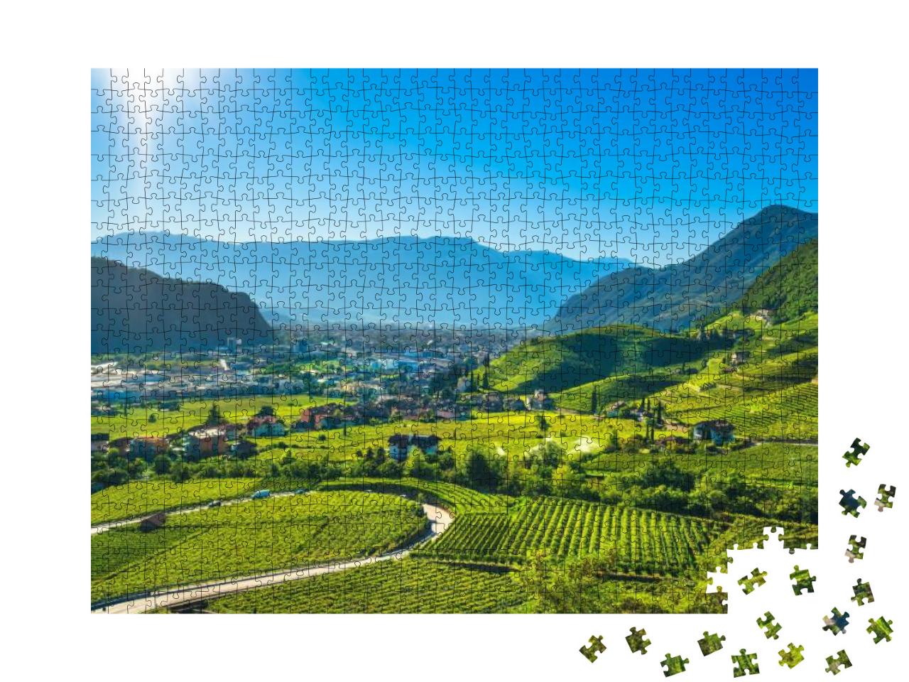 Puzzle 1000 Teile „Weinberge von Santa Maddalena, Südtirol, Italien“