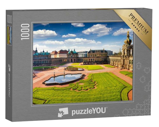 Puzzle 1000 Teile „Blick aus der Vogelperspektive auf den berühmten Dresdner Zwinger“