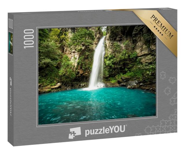 Puzzle 1000 Teile „Majestätischer Wasserfall im Regenwald von Costa Rica“