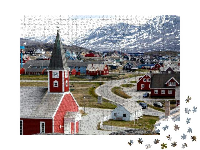 Puzzle 1000 Teile „Kathedrale von Nuuk in der Hauptstadt von Grönland“