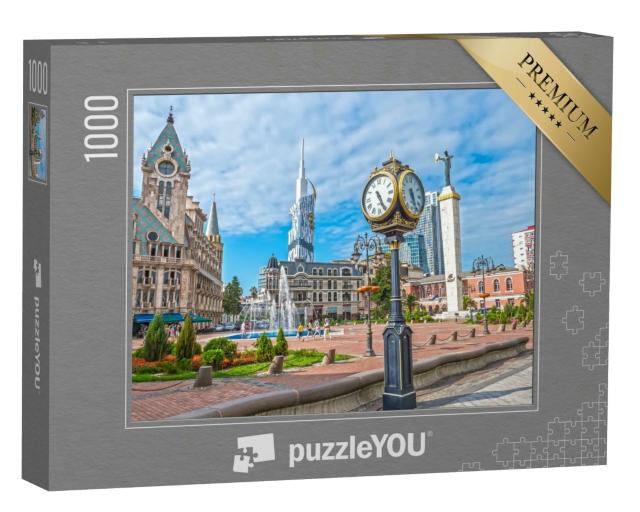 Puzzle 1000 Teile „Einzigartige Architektur: Europa-Platz in Batumi, Georgien“