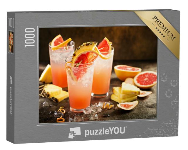 Puzzle 1000 Teile „Erfrischung pur: Grapefruit- und Ananas-Cocktail“
