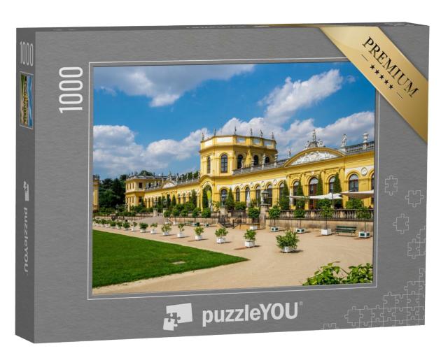 Puzzle 1000 Teile „Historische Orangerie im Park Karlsaue in Kassel, Deutschland“