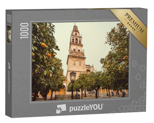 Puzzle 1000 Teile „Orangenbäume am Glockenturm der Mezquita von Córdoba“