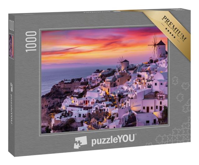 Puzzle 1000 Teile „Dorf Oía auf der Insel Santorin, Griechenland“