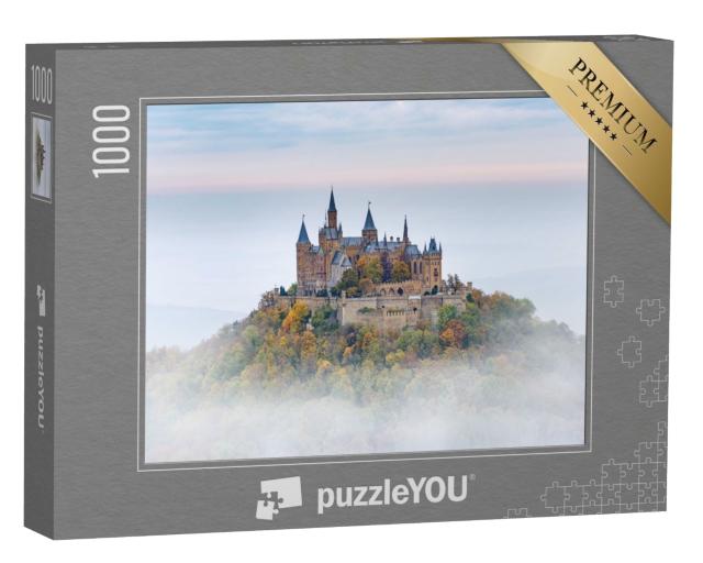 Puzzle 1000 Teile „Deutsche Burg Hohenzollern über Wolken“