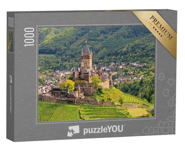 Puzzle 1000 Teile „Majestätische Burg Cochem, Deutschland“