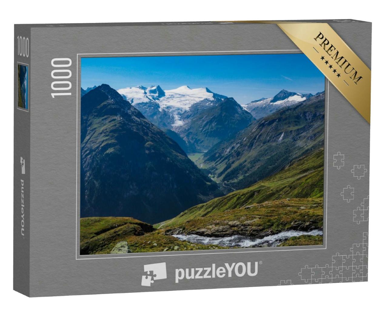 Puzzle 1000 Teile „Blick auf den Großvenediger im Nationalpark Hohe Tauern“