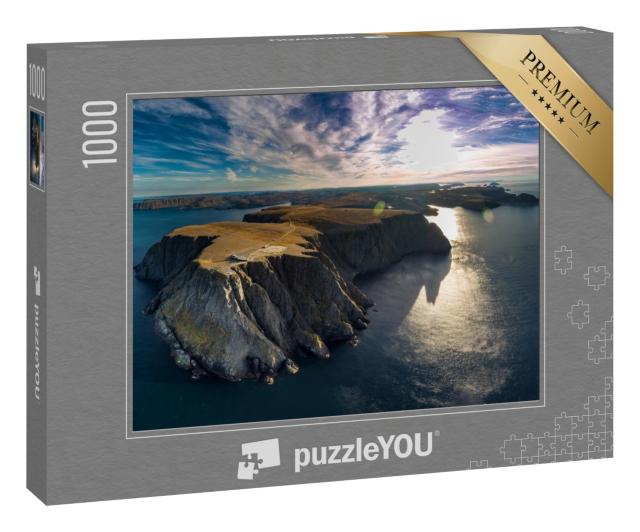 Puzzle 1000 Teile „Luftaufnahme des Nordkapps im äußersten Teil Norwegens“