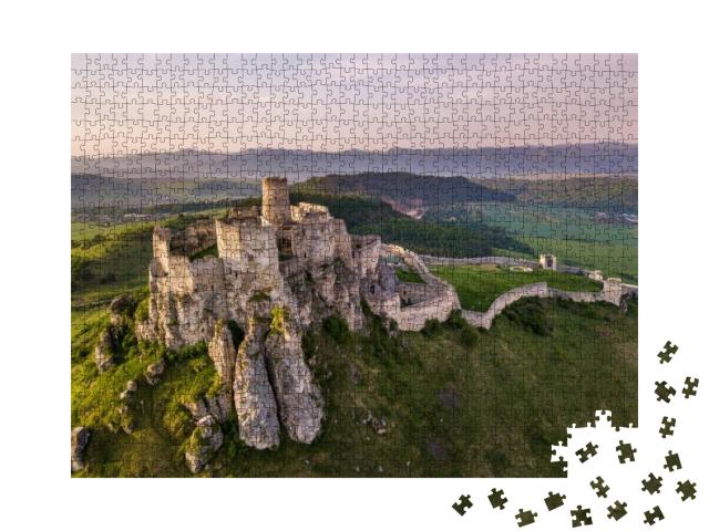 Puzzle 1000 Teile „Beeindruckende Zipser Burg in der Slowakei“
