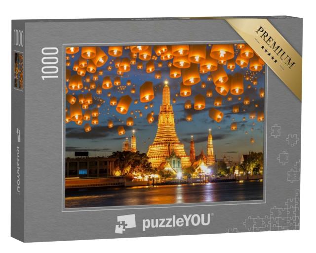 Puzzle 1000 Teile „Schwimmende Lampe beim Yee-Peng-Festival, Bangkok“