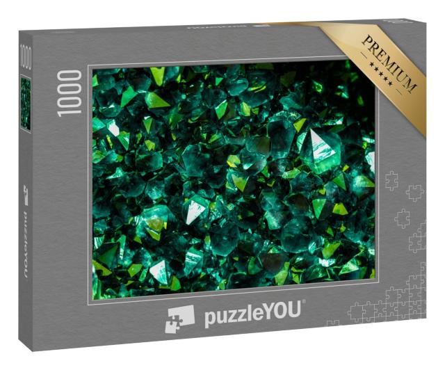 Puzzle 1000 Teile „Grüne Kristalle aus Smaragd, Saphir oder Turmalin“