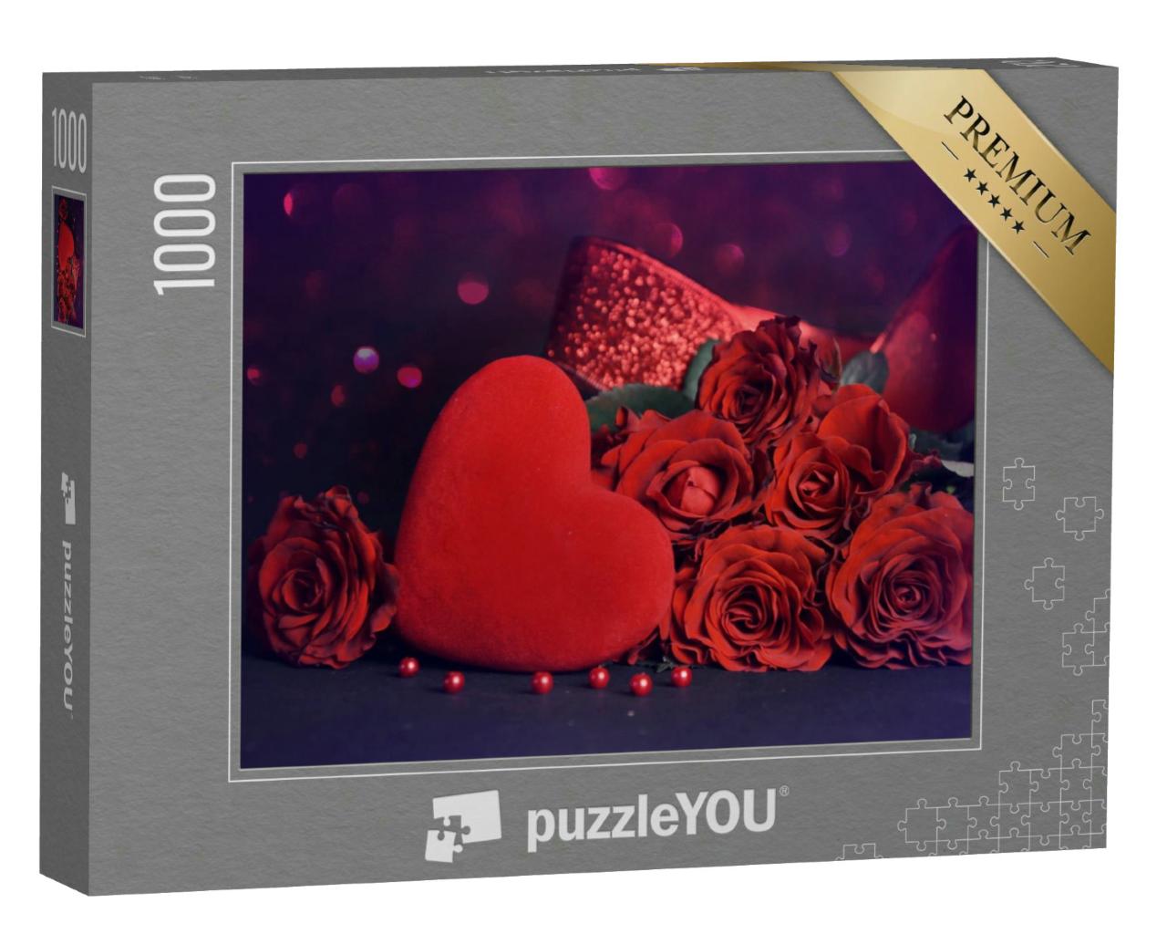 Puzzle 1000 Teile „Romantisches Arrangement zum Valentinstag“