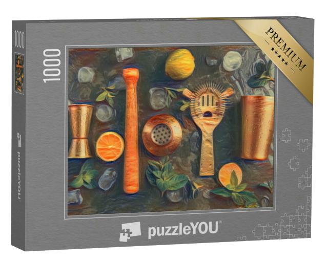 Puzzle 1000 Teile „im Stil von Edvard Munch, Der Schrei - Cocktails - Puzzle-Kollektion Künstler & Gemälde“