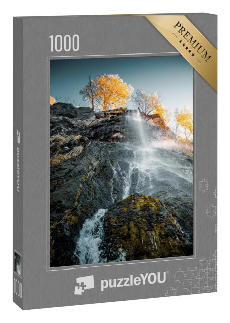 Puzzle 1000 Teile „Wunderschöner Wasserfall in den Harzer Bergen, Deutschland“