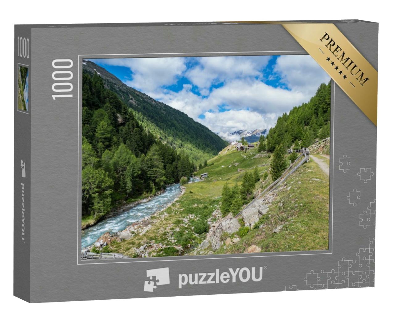 Puzzle 1000 Teile „Traumhaft schöne sommerliche Landschaft in den Ötztaler Alpen“