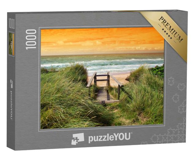 Puzzle 1000 Teile „Dänische Küste bei sommerlichem Wetter“