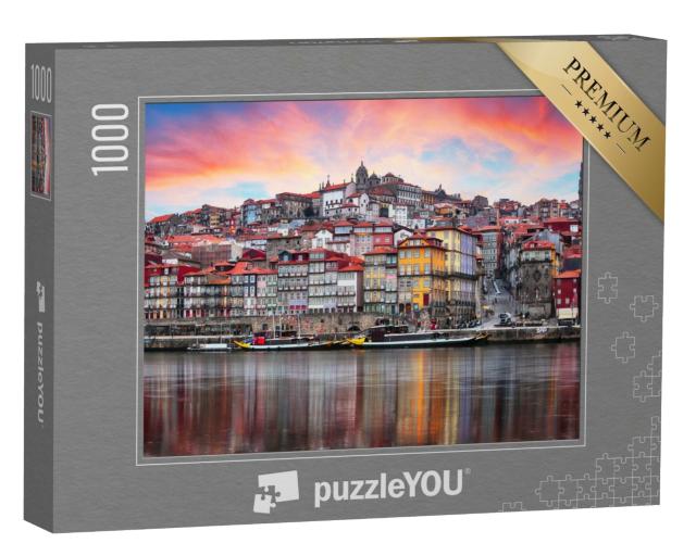 Puzzle 1000 Teile „Blick auf die Altstadt von Porto in Portugal“