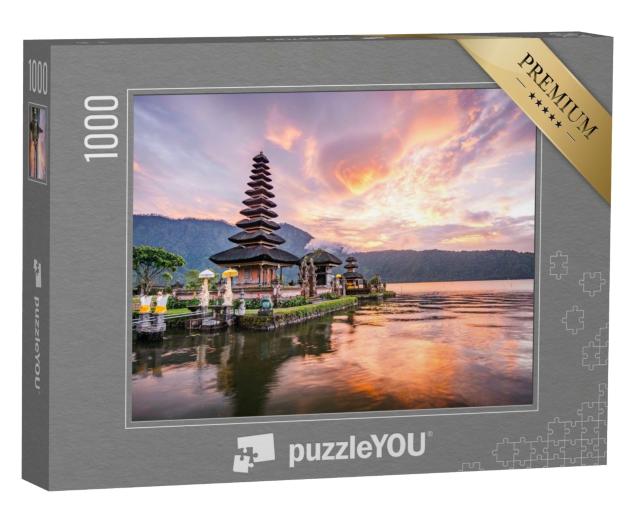 Puzzle 1000 Teile „Hindu-Tempel in der Bratan-See-Landschaft, Bali, Indonesien“