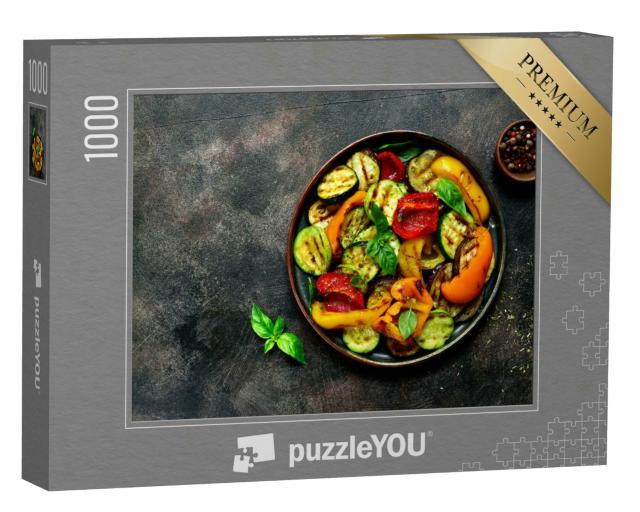 Puzzle 1000 Teile „Gegrilltes Gemüse mit Basilikum“