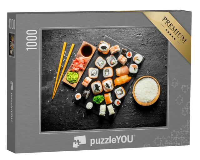 Puzzle 1000 Teile „Eine Auswahl an Sushi“