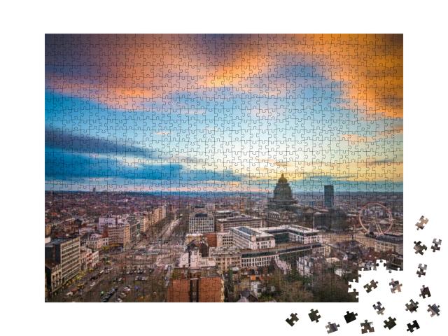 Puzzle 1000 Teile „Stadtbild am Palais de Justice, Brüssel, Belgien“