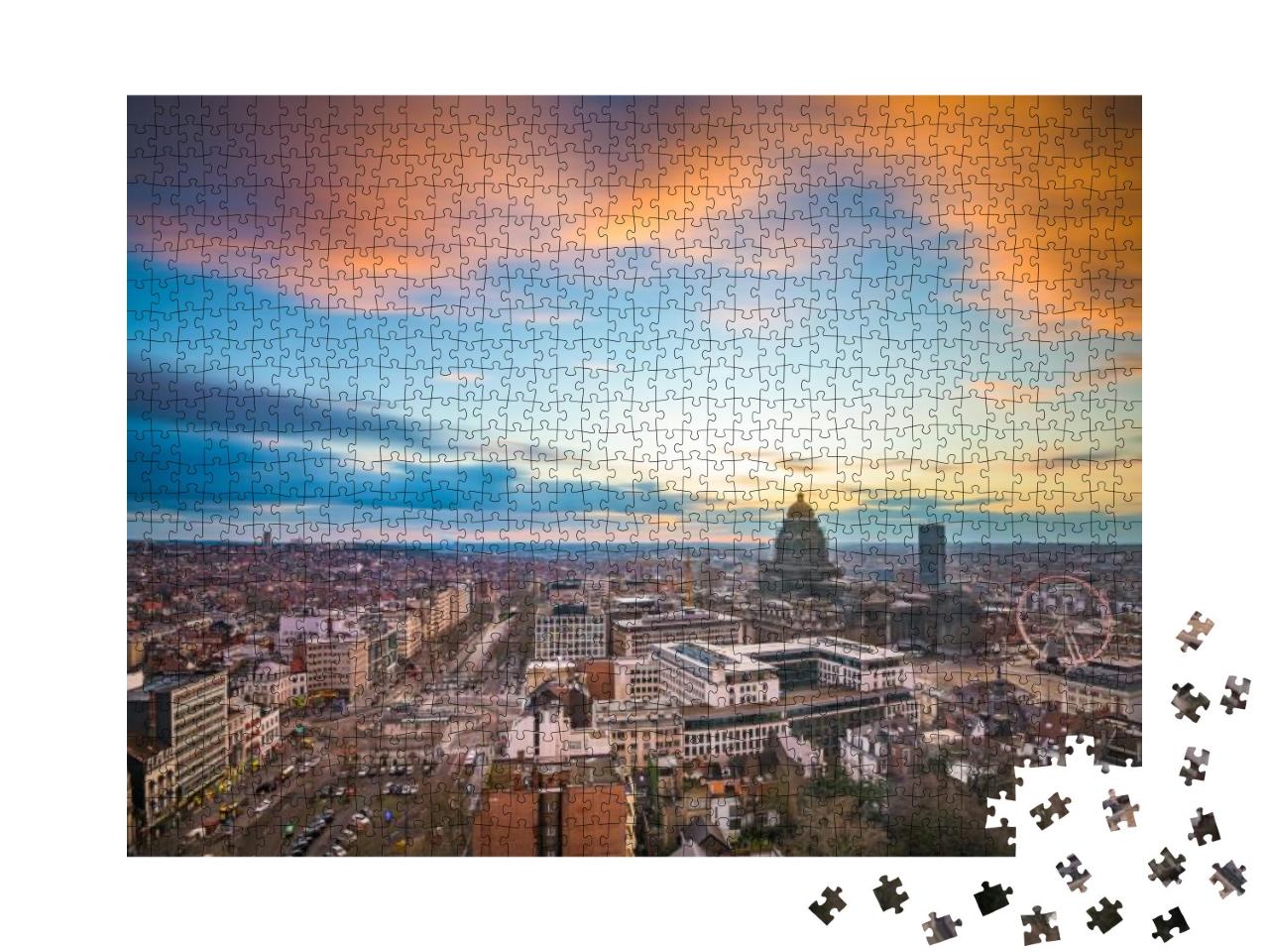 Puzzle 1000 Teile „Stadtbild am Palais de Justice, Brüssel, Belgien“