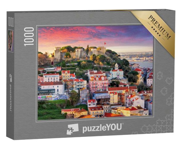 Puzzle 1000 Teile „Lissabon, Skyline mit Sao Jorge Castle“